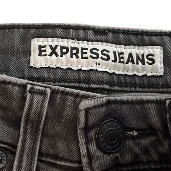 Express Rocco Slim Fit Skinny Leg Jeans In Charcoal - Picture 4 of 6